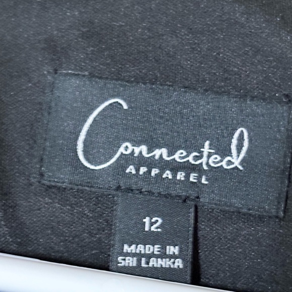 Connected Apparel Womens black Saphire Floral Fit & Flare Dress 12 New - Picture 4 of 5